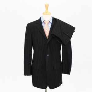 Vintage 1980's Brooks Brothers 40L 36x30 Gray Stripe 3-Button Full Suit …